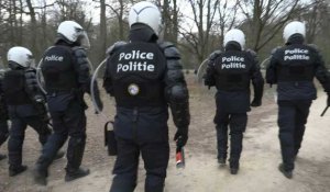 La police anti-émeute déployée pour un deuxième soir dans un parc de Bruxelles