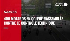 VIDÉO. À Nantes, 400 motards en colère rassemblés contre le contrôle technique