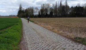 Témoignage de cycliste sur la course Paris Roubaix à la sortie de tranchée d'Aremberg à Wallers