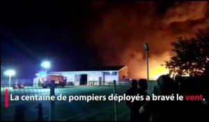 L'impressionnant incendie d'une déchetterie près de Toulouse a ravagé 1500 m² de matériaux