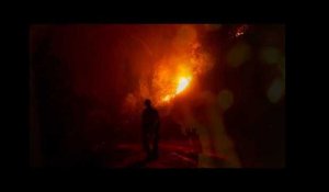 Dans l'enfer des flammes de l'incendie Bobcat fire en Californie