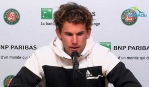 Roland-Garros 2020 - Dominic Thiem : "Je crois que la chose qui compte le plus, c'est que je me bats à 100 %"