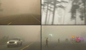 Incendies dans l'Oregon: Un nuage de fumée recouvre l'autoroute entre Portland et Mill City