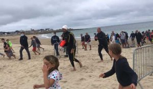 Presqu’île de Quiberon : défi réussi pour Stéphane Krause après plus de 10 heures de nage
