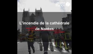 L'incendie de la cathédrale de Nantes, vu du ciel