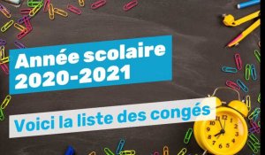 Année scolaire 2020-2021: la liste des congés