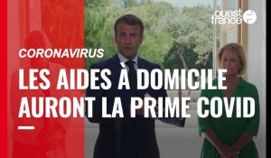 Emmanuel Macron annonce une prime Covid versée avant Noël aux aides à domicile