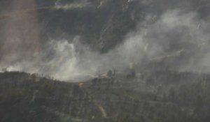 Incendie près de Marseille: images aériennes de la végétation brûlée