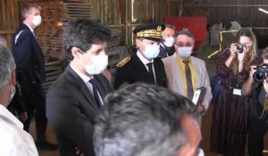 En visite dans un GAEC de Floirac, le ministre Julien Denormandie évoque la situation des abattoirs de Gramat