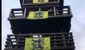 Le Vlaams Belang couvre Trois-Ponts de drapeaux flamingants