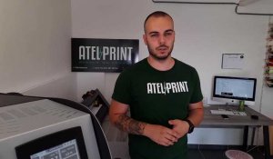 Alessandro Ciciretti présente sa société Atel'Print à Piéton