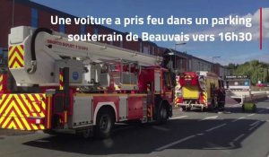 Incendie d'un véhicule à Beauvais.