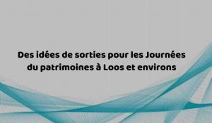 Les Journées du patrimoine à Loos et environs