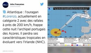 L'ouragan Lorenzo a frappé les Açores avec des rafales à 200 km/h et menace l'Irlande