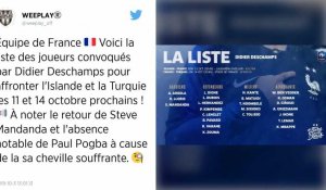 Equipe de France : Touché à la cheville, Paul Pogba sera absent « trois semaines » annonce Deschamps