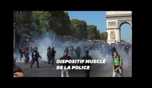 Les gilets jaunes et la police jouent au chat et la souris sur les Champs-Élysées