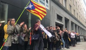 Manifestation catalane devant l'ambassade d'Espagne à Bruxelles