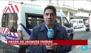 Décès de Jacques Chirac : important dispositif de sécurité devant le domicile de l'ex-président