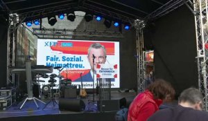 L'extrême droite autrichienne du FPO tient son dernier meeting de campagne avant les élections