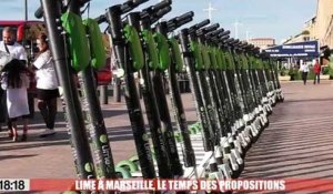 Trottinettes : les salariés et intermittents de l'opérateur Lime manifestent à Marseille