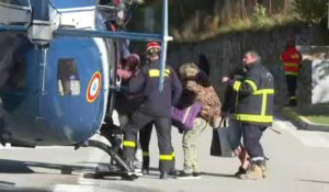 Crue à Saint-Martin-Vésubie: ronde d'hélicoptères pour évacuer les sinistrés