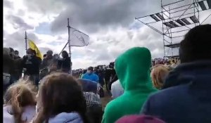 Manifestation des agriculteurs a Soignies contre la Boucle du Hainaut