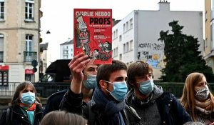 Professeur décapité: des enseignants mobilisés devant le rectorat de Rennes