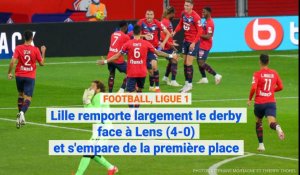 LOSC - RC Lens (4-0): Lille remporte largement le derby et s'empare de la première place
