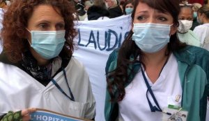 Témoignages d'infirmiers de l'hôpital d'Annecy lors de la journée de mobilisation du 15 octobre 2020
