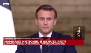 REPLAY - Hommage national à Samuel Paty : discours d'Emmanuel Macron à la Sorbonne