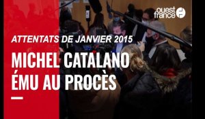 Procès attentats de janvier 2015 à Paris: Michel Catalano très ému après la plaidoierie de son avocat