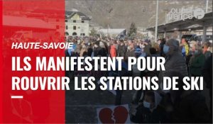 Stations de ski : en Haute-Savoie, manifestation contre la fermeture des remontées mécaniques