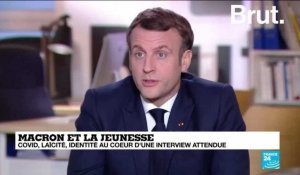 Macron face à la jeunesse : covid-19, laïcité, identité au coeur des échanges sur le média Brut