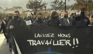 "On va crever!": à Lyon, nouvelle mobilisation des restaurateurs et commerçants