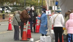 USA : File d'attente devant un centre de dépistage du Covid-19 à Washington