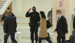 Arrivée de Nicolas Sarkozy arrive au tribunal