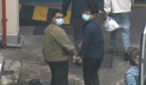 Hong Kong: Joshua Wong arrive au centre de détention