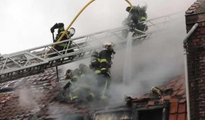 Wattrelos : incendie d'une habitation rue du Mont à Leux