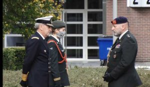 Ludivine Dedonder , la nouvelle ministre de la Défense, à la rencontre de l'état-major de l'armée 
