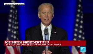 REPLAY - Premier discours de Joe Biden, élu 46e président des États-Unis