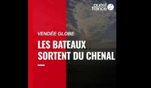 Vendée Globe 2020 : les bateaux sortent du chenal