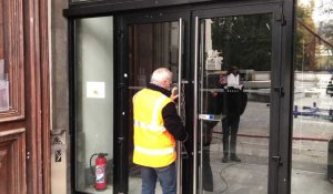 Visite de la mairie d'Annecy un an après l'incendie