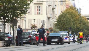 Attaque a Nice : forces de l'ordre dans le quartier de l'église Notre-Dame