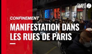 Confinement. Manifestation dans les rues de Paris
