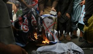 Caricatures: manifestation anti-Macron à Kaboul