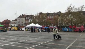 Lille - Ambiance au Marché de Wazemmes pendant le confinement