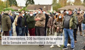 A Arleux, 200 chasseurs de gibier d'eau ont manifesté