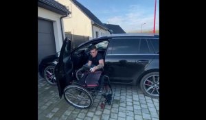 Wizernes : Paraplégique, Jérémy Soots parvient à monter seul dans une voiture et rêve de redevenir chauffeur-routier