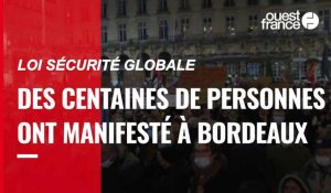 Des centaines de personnes ont manifesté à Bordeaux contre la loi sécurité globale