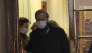 Arrivée de Georges Tron avant le verdict dans son procès pour viols